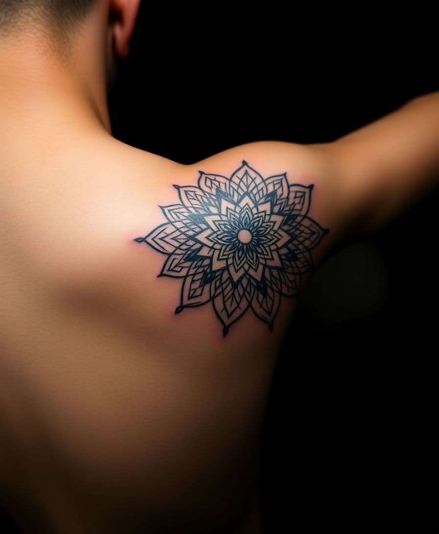 AI tattoo placement preview - Shoulder tattoo visualization