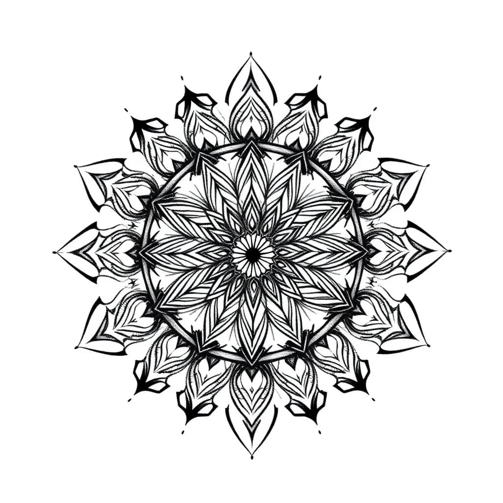 Dotwork tattoo style - AI generated tattoo design