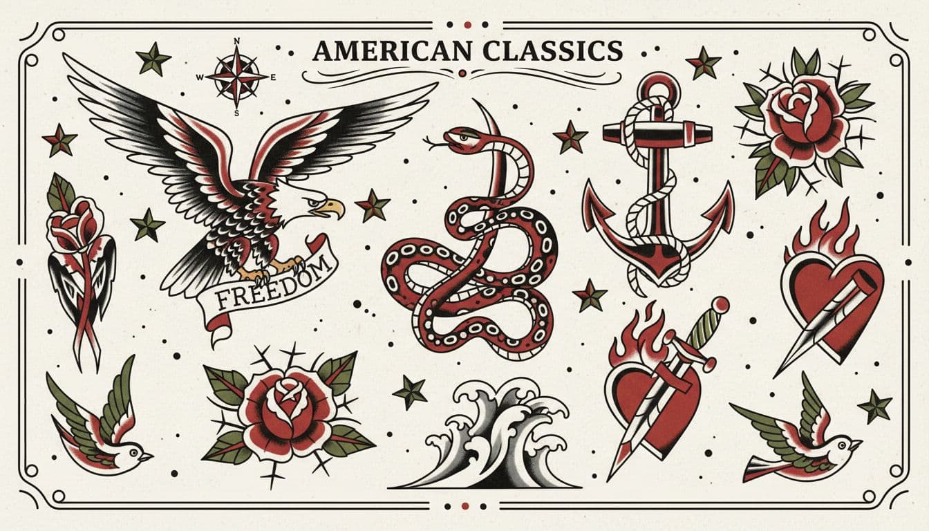 Traditional tattoo style - AI generated tattoo design