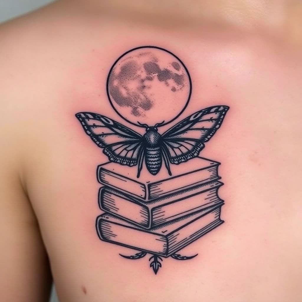 Dark Academia tattoo style - trending tattoo design